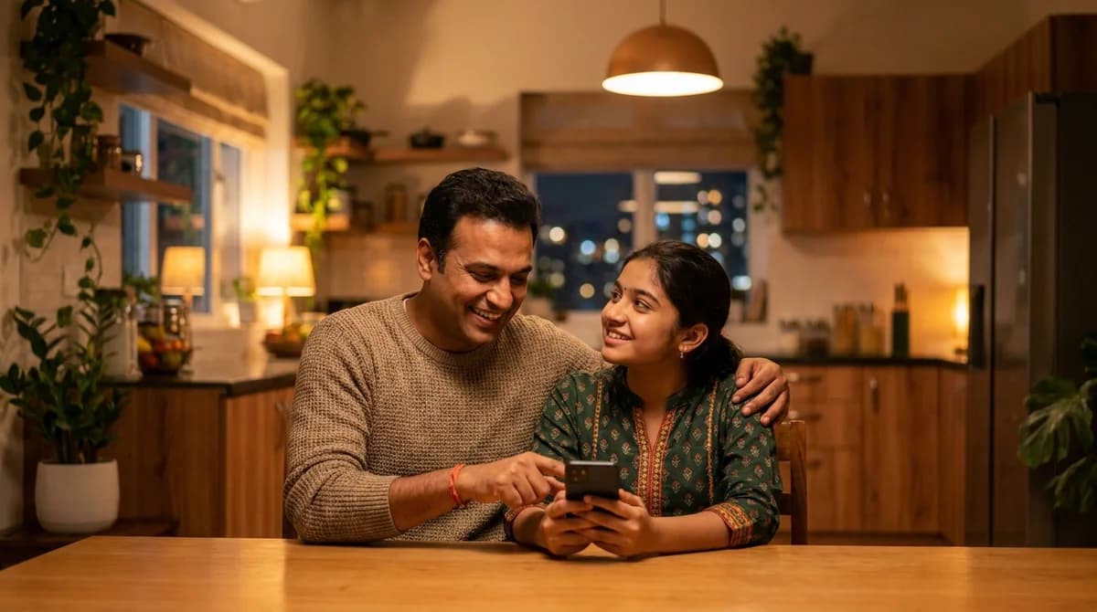A parent reviewing NEET720 progress with their child